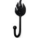 Handcrafted Metal Flame Design Wall Hook Decorative Utility